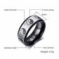 Men's Two Tone Stainless Steel Chinese Style "Yin & Yang" Ring
