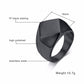 Men's Stainless Steel Quadrangle Flat Top Square Ring