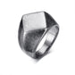 Men's Stainless Steel Quadrangle Flat Top Square Ring