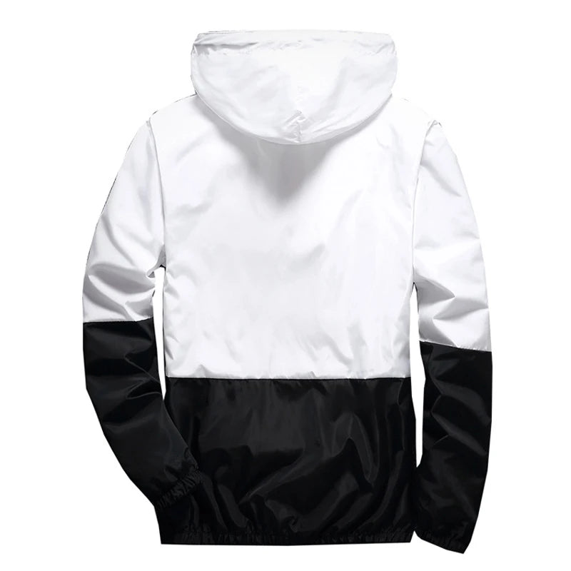 Windbreaker Hooded Casual Zipper Male Retro Vintage Streetwear Jackets,TA316