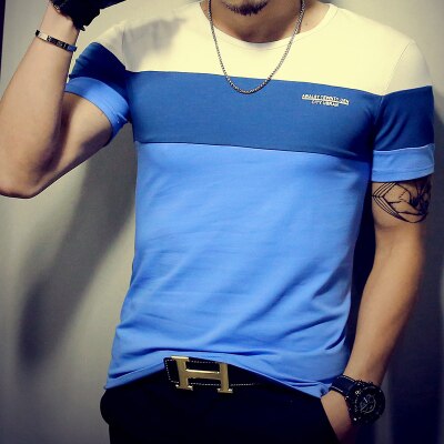 Men's Short sleeve Patchwork T-shirt