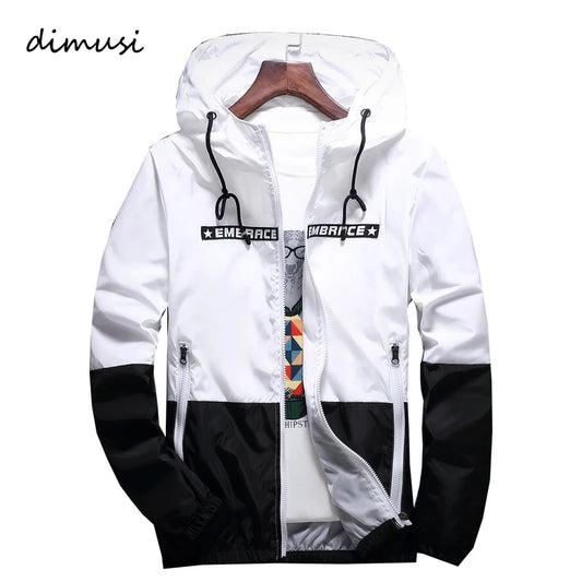 Windbreaker Hooded Casual Zipper Male Retro Vintage Streetwear Jackets,TA316