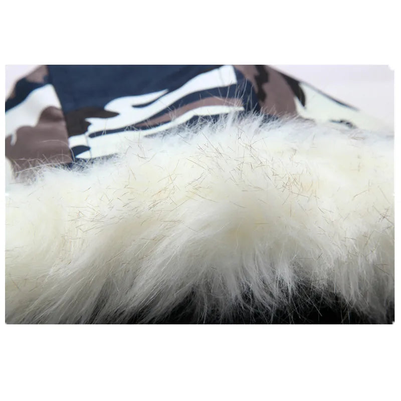 Camouflage Down Men's Parka Hooded Winter Overcoat