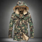 Camouflage Down Men's Parka Hooded Winter Overcoat