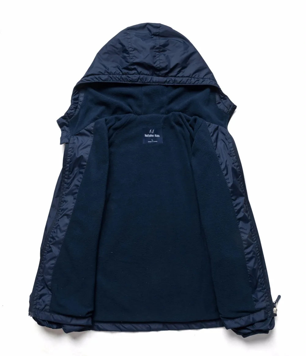 Spring Windproof Waterproof Fleece jackets Children Outerwear