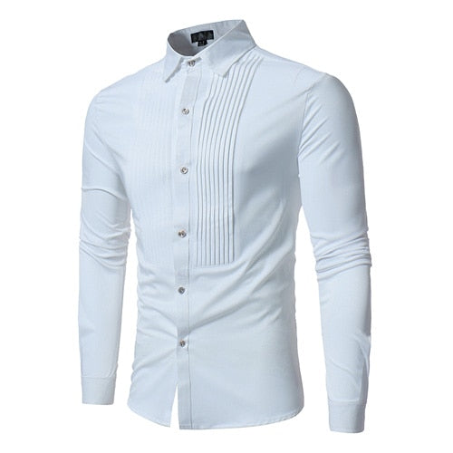 Solid Color Men's Tuxedo Bridegroom Wedding shirts