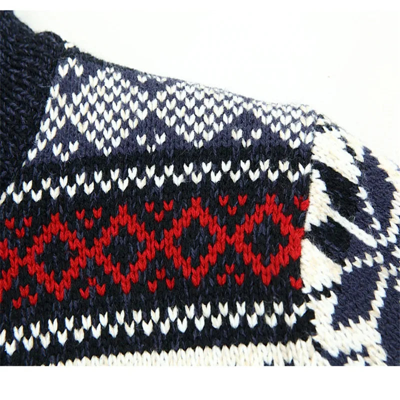 Men's Winter Sweater Thick Knitted Cotton Fleece Cardigan