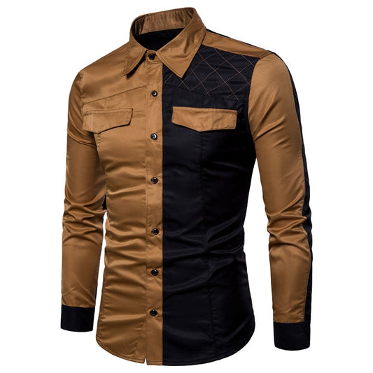 Patchwork Classic Breathable Dress Shirts