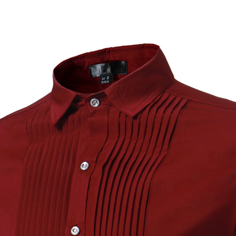 Solid Color Men's Tuxedo Bridegroom Wedding shirts