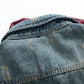 Men's casual Denim Hoodie Vest with detachable hood
