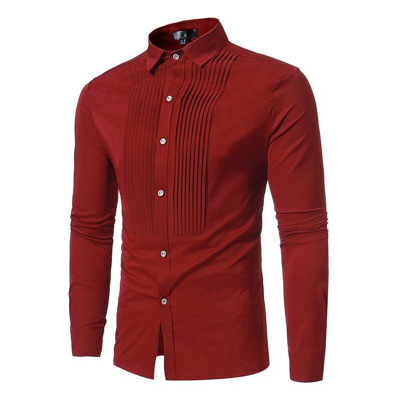 Solid Color Men's Tuxedo Bridegroom Wedding shirts
