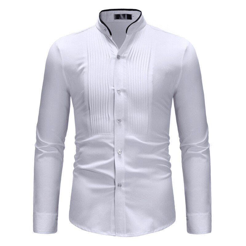 Solid Color Men's Tuxedo Bridegroom Wedding shirts