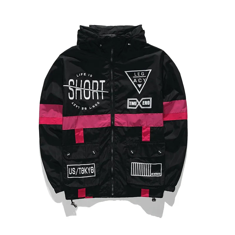 Thin Windbreaker varsity jacket