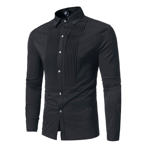 Solid Color Men's Tuxedo Bridegroom Wedding shirts