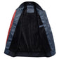 Men's leather letterman bomber jacket