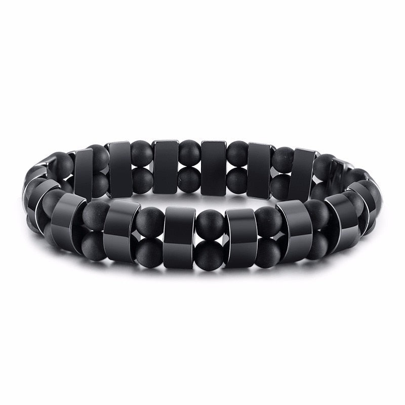 Stretch Men's Hematite & Tigers Eye Bracelets