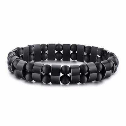 Stretch Men's Hematite & Tigers Eye Bracelets