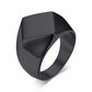 Men's Stainless Steel Quadrangle Flat Top Square Ring