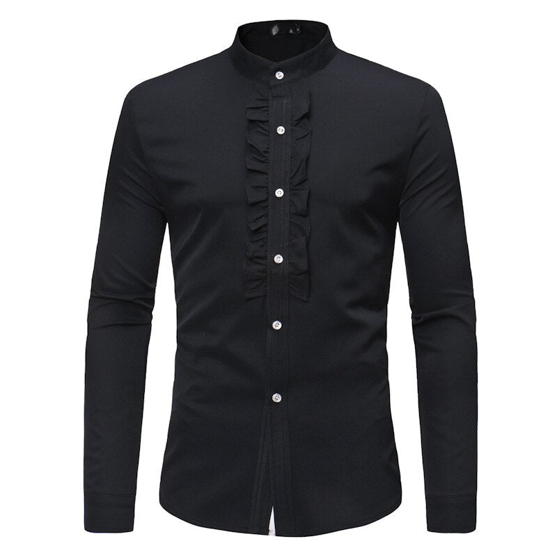 Solid Color Men's Tuxedo Bridegroom Wedding shirts
