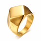 Men's Stainless Steel Quadrangle Flat Top Square Ring