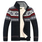 Men's Winter Sweater Thick Knitted Cotton Fleece Cardigan