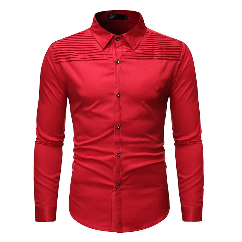 Solid Color Men's Tuxedo Bridegroom Wedding shirts