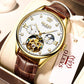 Classic Men's Genuine Leather Waterproof Military Wristwatch