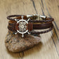 Mens Vintage Rudder Charm Bracelets