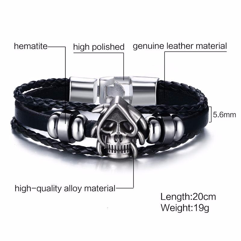 Mens Vintage Rudder Charm Bracelets