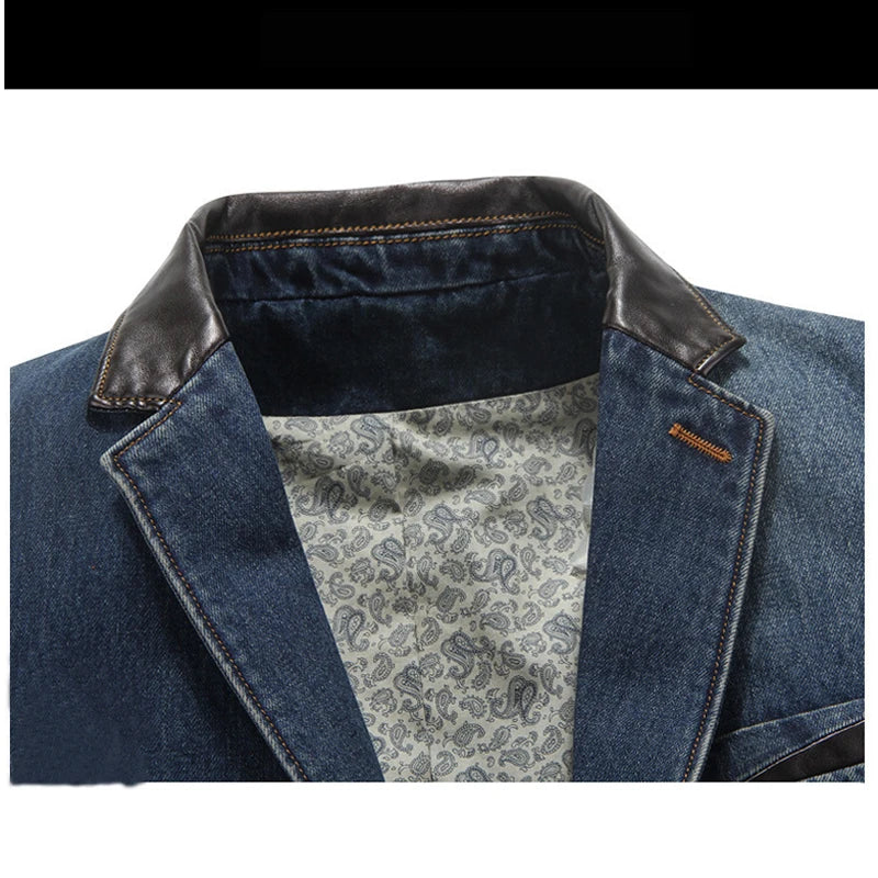 Men's Patchwork Blazer Jackets