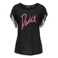 "Dance" Women's Cotton Tassel Casual T-shirt Loose