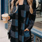Women's Vintage Loose Plaid Printed Blouse Shirt
