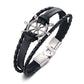 Mens Vintage Rudder Charm Bracelets