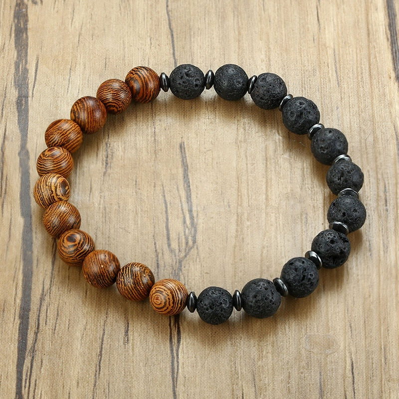 Lava Wood Beaded Bracelets