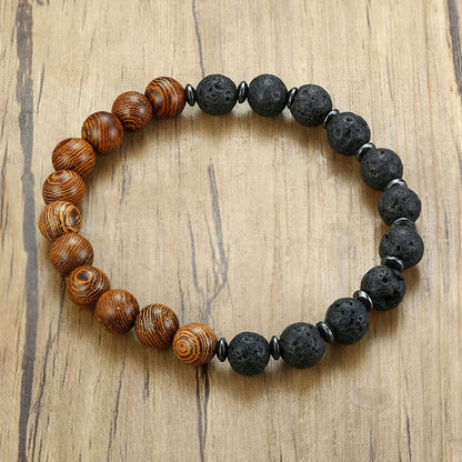 Lava Wood Beaded Bracelets