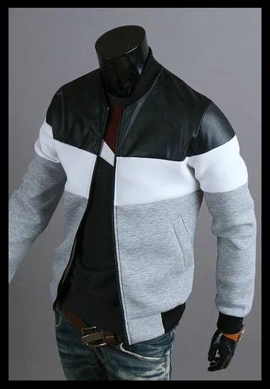Men's Tri-Color Stitching Design Jackets