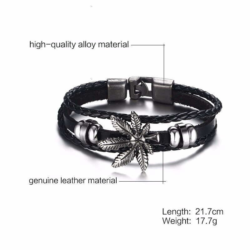Mens Vintage Rudder Charm Bracelets