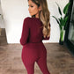 Women's Ribbed Tracksuits Double Zipper Shirts Tops & Stretchy Pants