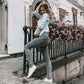 High Waist Jeans Sports Leggings
