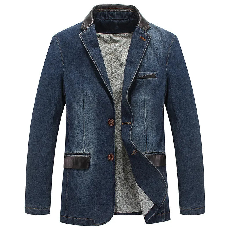 Men's Patchwork Blazer Jackets