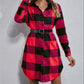 Women's Vintage Loose Plaid Printed Blouse Shirt