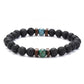 Men's natural stone beads bracelet