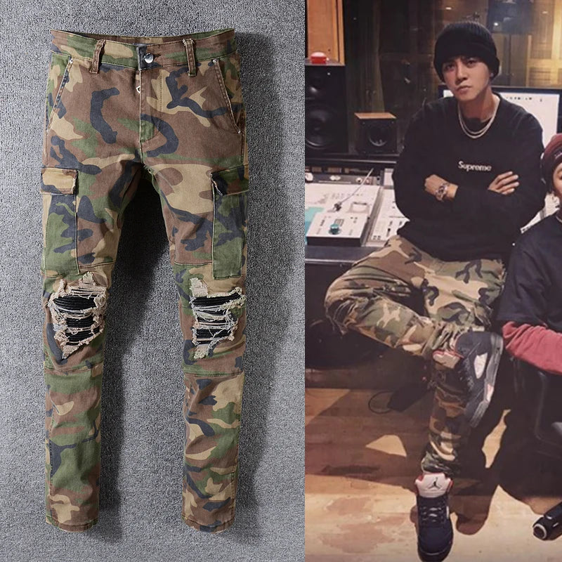 Men's Camouflage Cargo Jeans