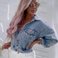 Women's Denim Jacket  "Blue Diamond Tassel Coat"