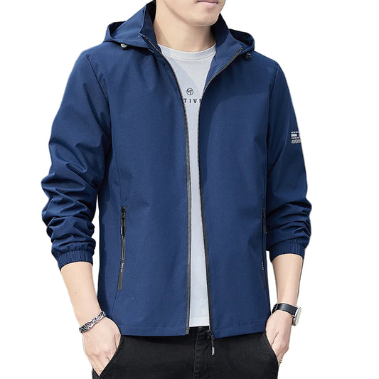 Detachable Hood Windbreaker Jacket