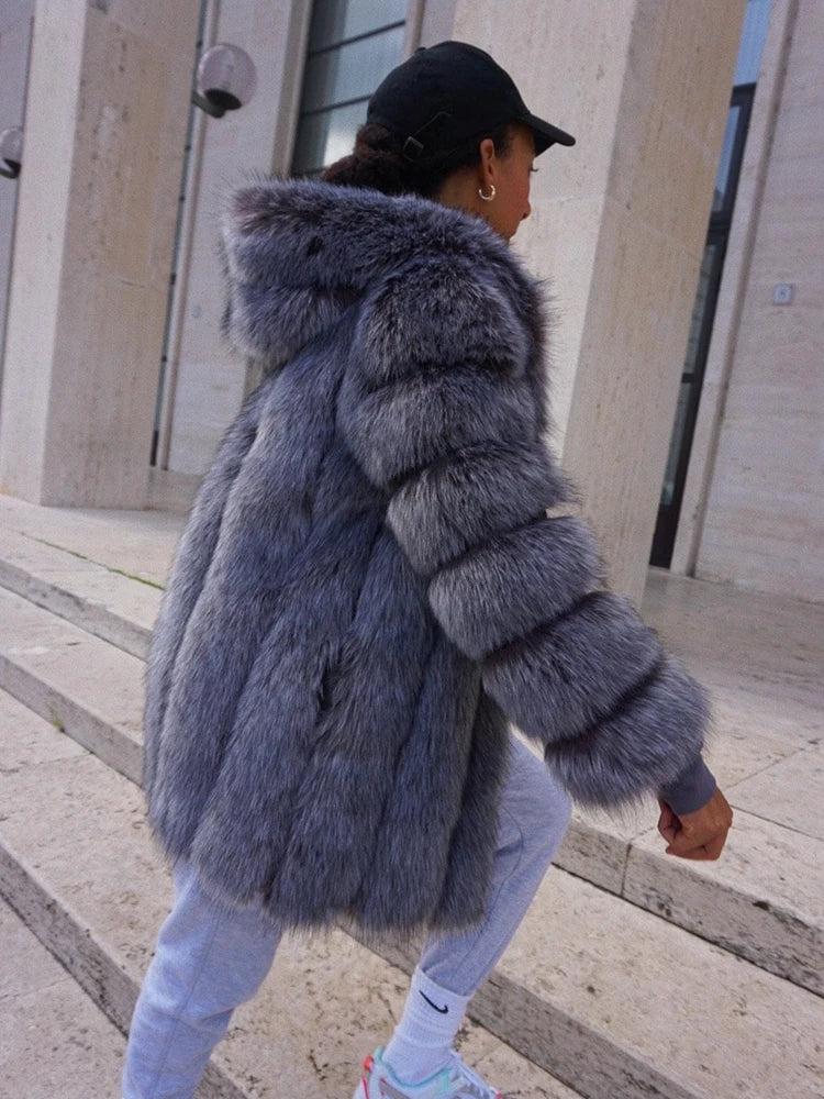 Faux Fur Coat Women's Winter Outerwear
