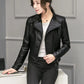 Women's Faux Blazer Motorcycle Outerwear Biker Jacket