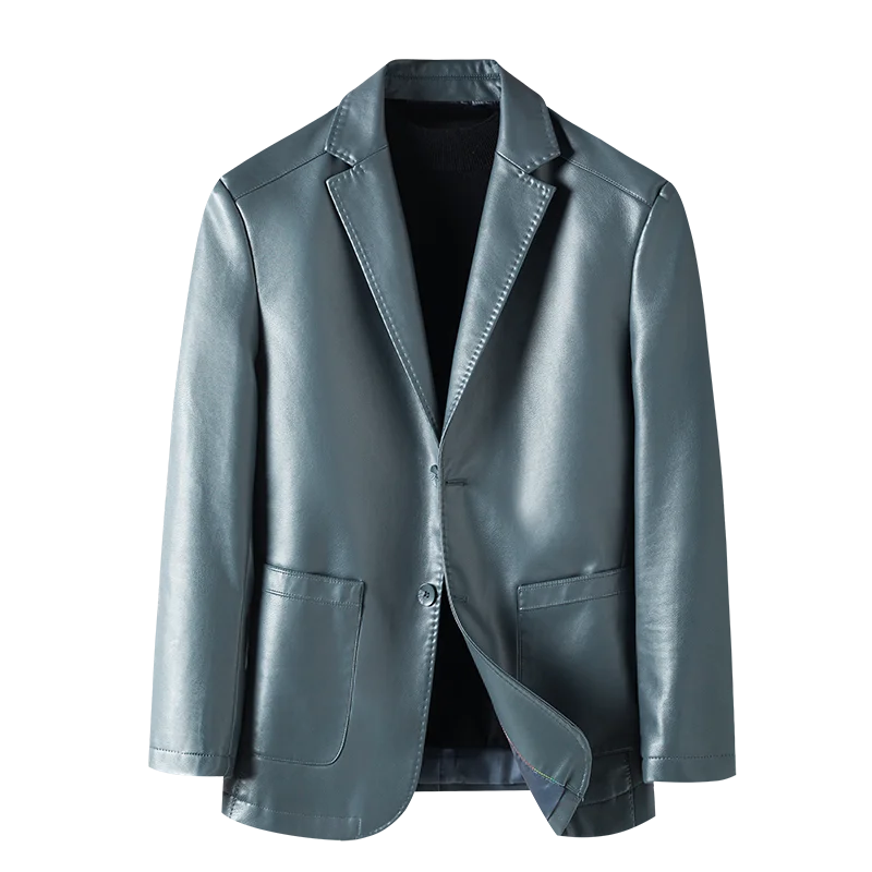 High Quality Men's Casual Suit Coat Leather Jacket
