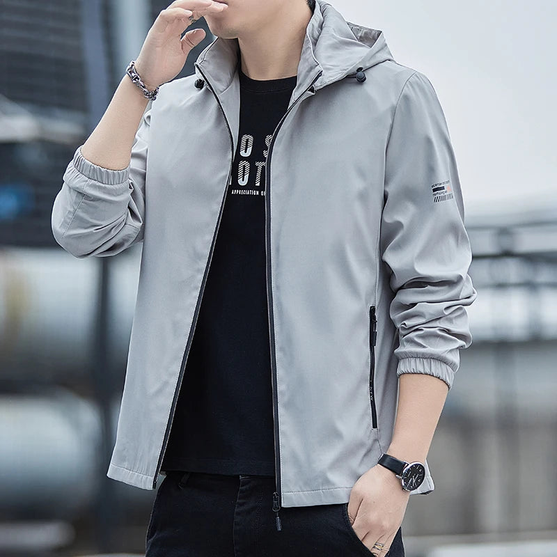 Detachable Hood Windbreaker Jacket