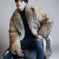 Men's Wolf Fur Peacoat
